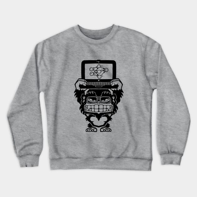 Ikari Monkey Neural Network Trainer Crewneck Sweatshirt by wuhuli